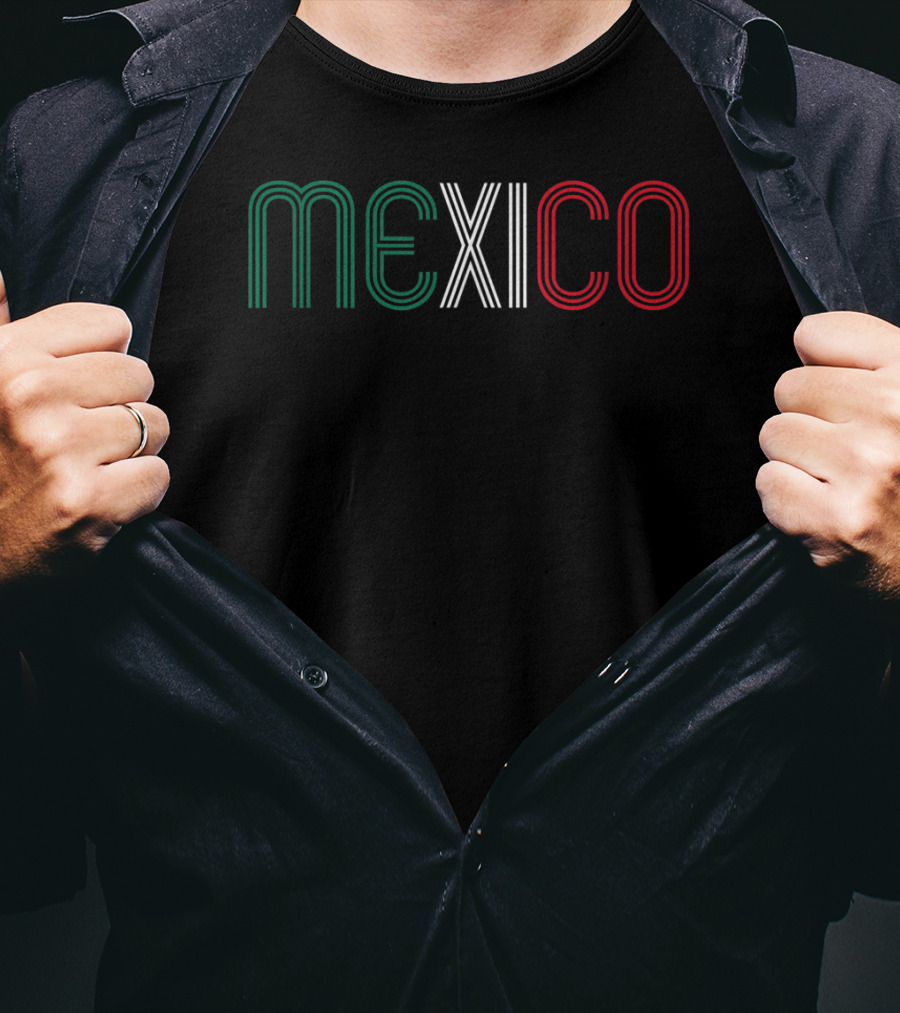Mexico Soccer Futbol Camisa Mexicana Green White Red Text T-Shirt