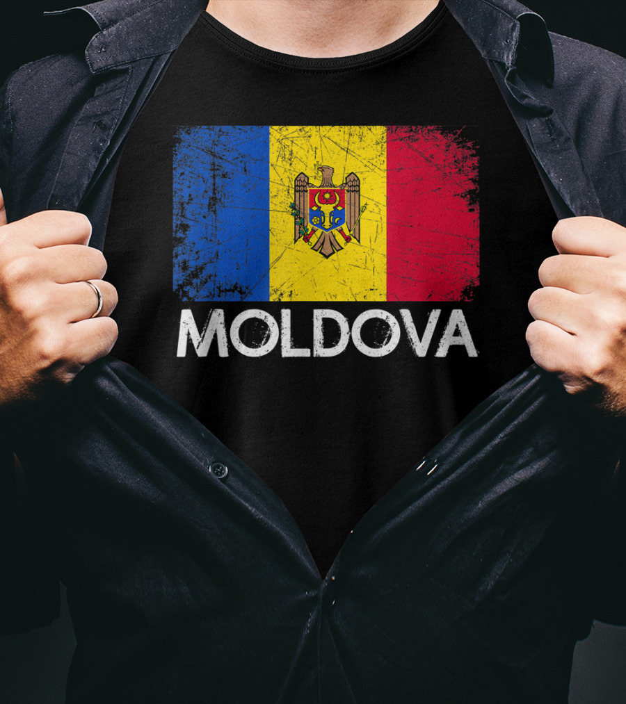 Vintage Moldovan Flag Moldova T-Shirt