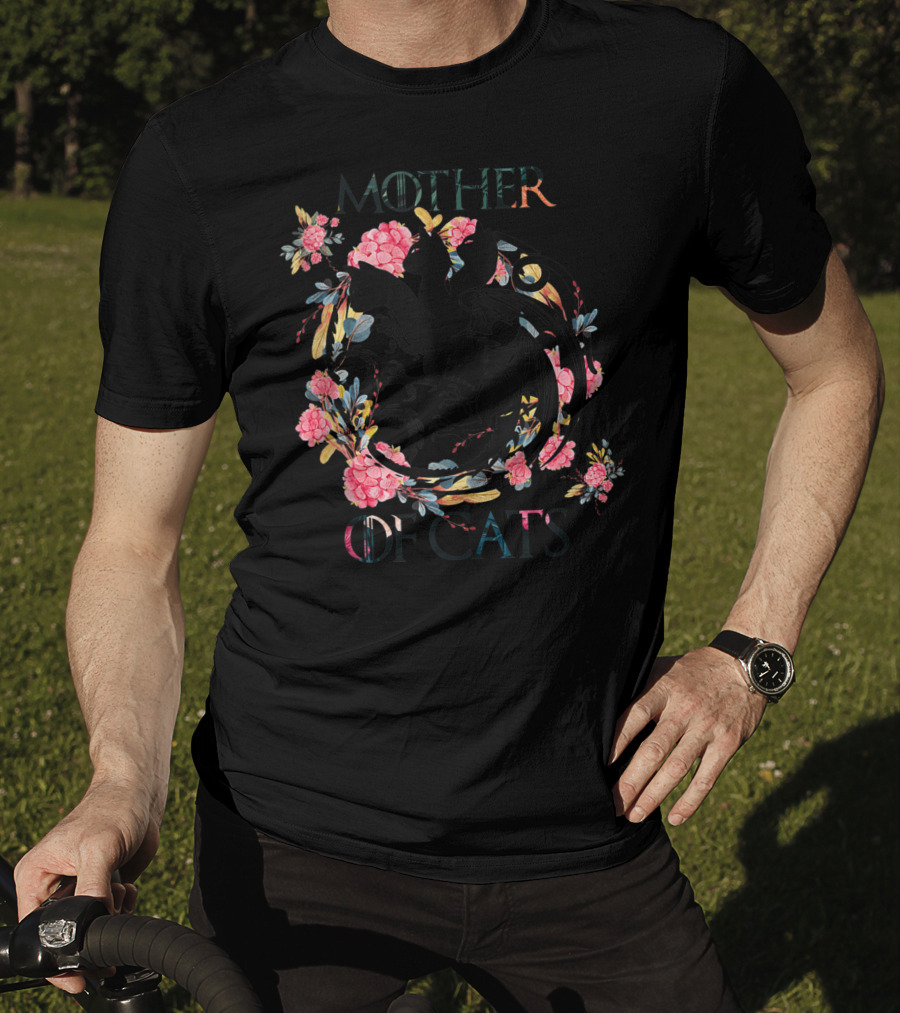 Mother Of Cats Dragon Floral T-Shirt