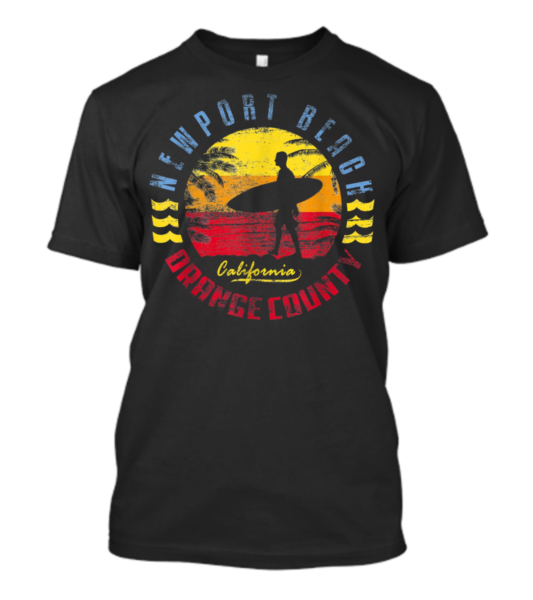 Newport Beach California Orange County Surfing T-Shirt