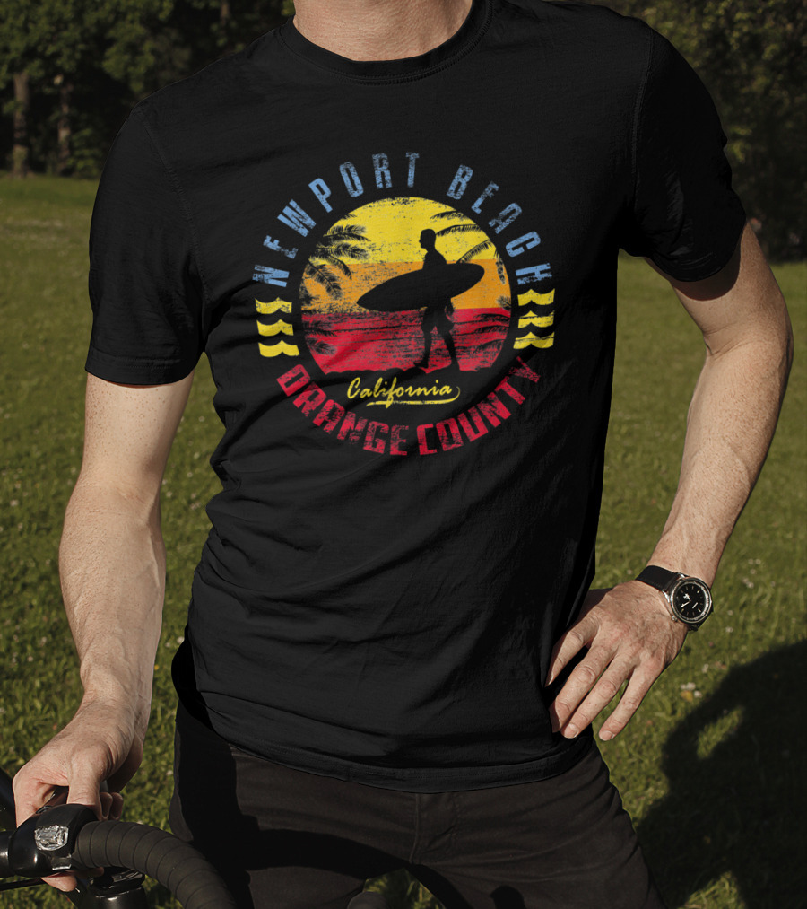 Newport Beach California Orange County Surfing T-Shirt