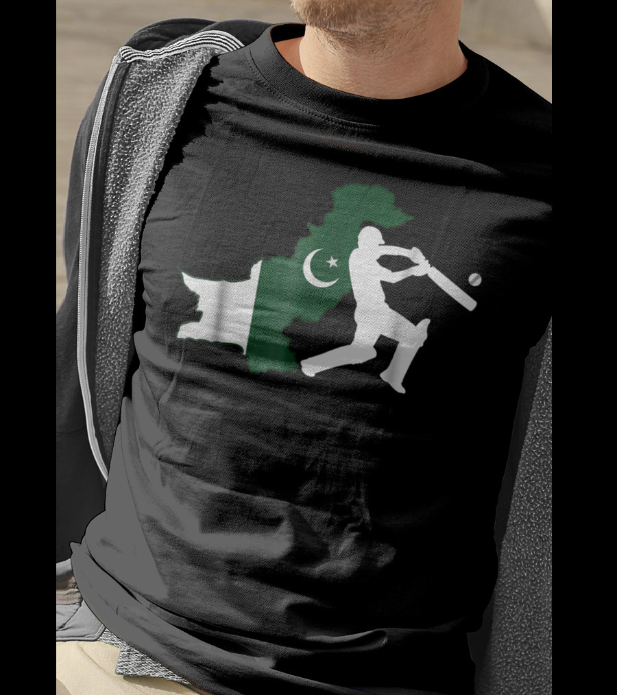 Pakistan Cricket Team Map And Player T-Shirt