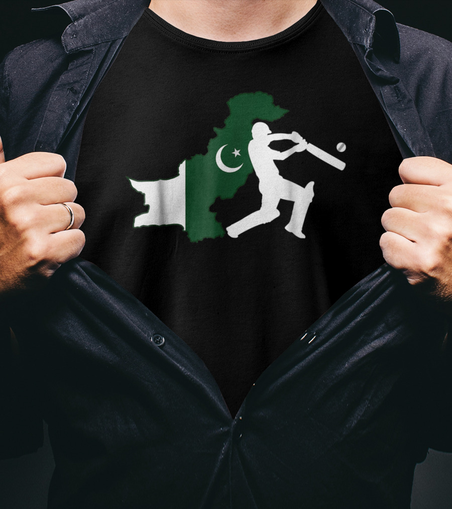 Pakistan Cricket Team Map And Player T-Shirt