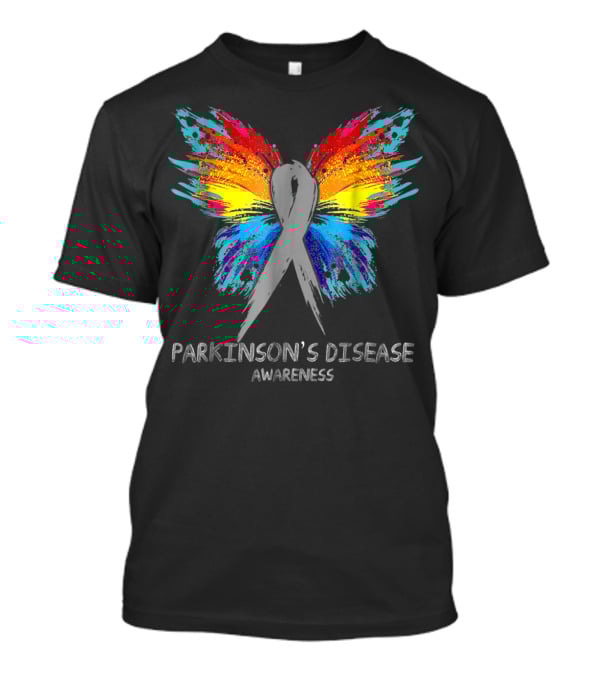 PARKINSON'S DISEASE Awareness Butterfly Rainbow T-Shirt