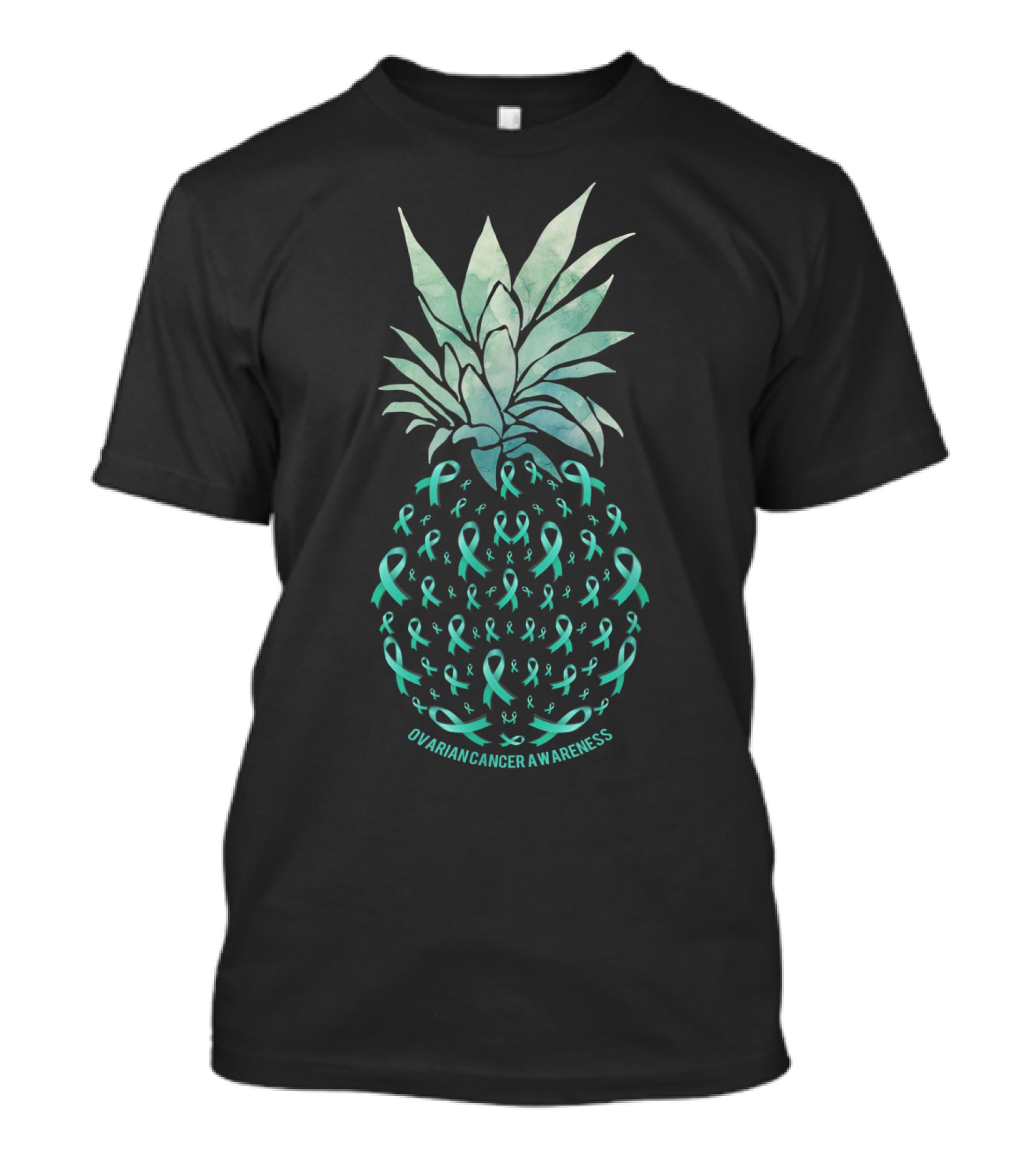 Pineapple Ovarian Cancer Awareness Ribbons T-Shirt