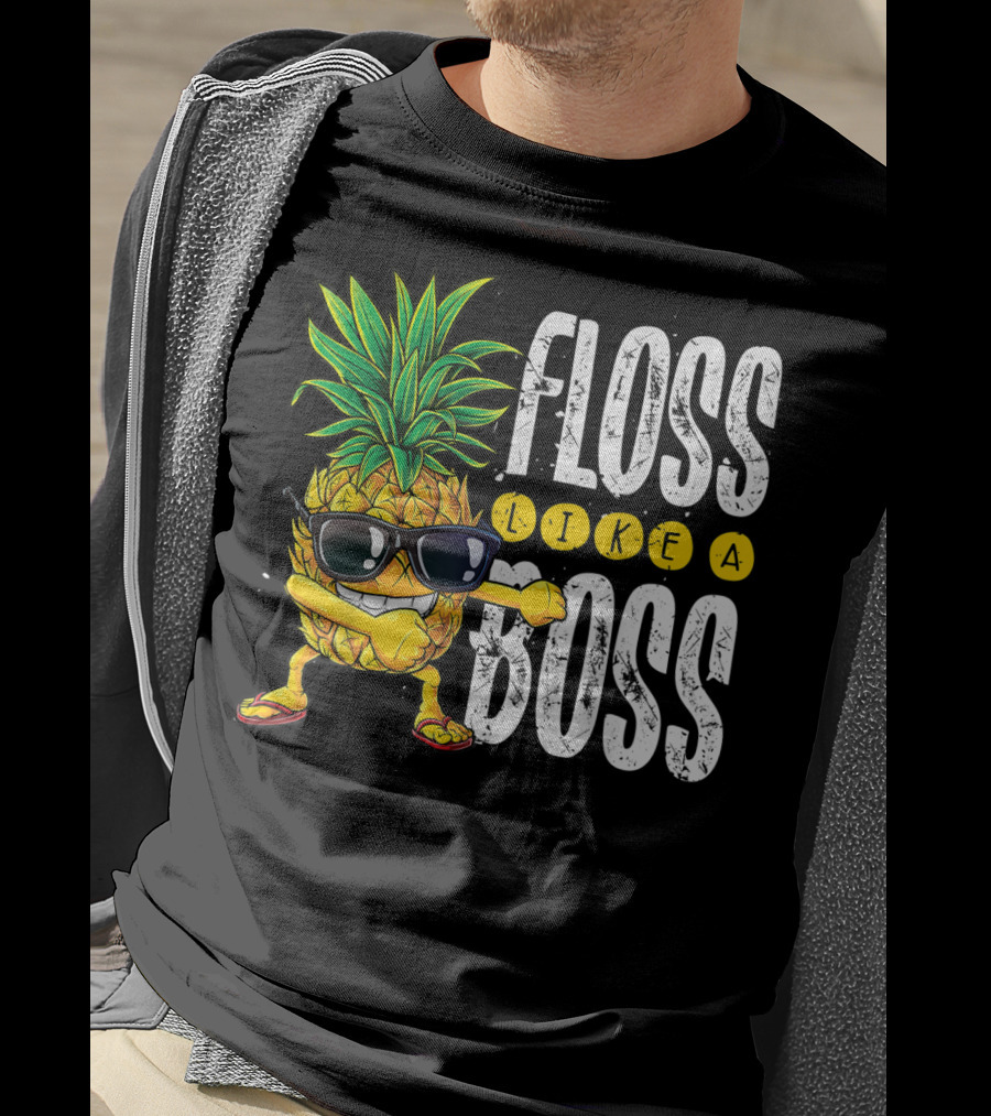 Floss Like A Boss Pineapple Sunglasses T-Shirt