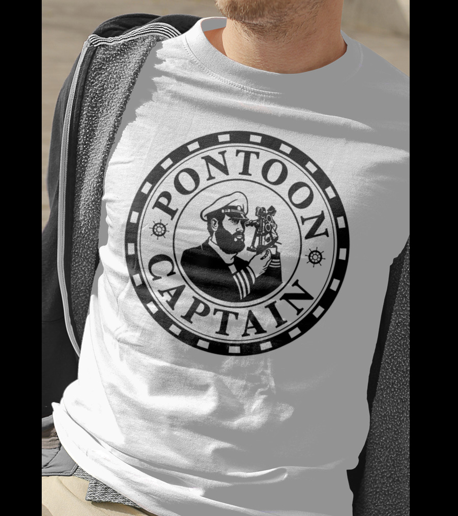 Pontoon Captain Nautical Navigator T-Shirt