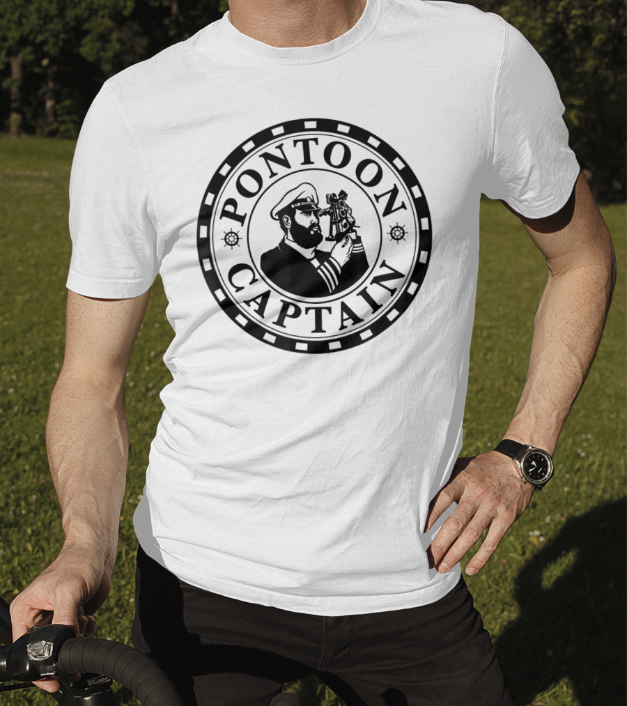 Pontoon Captain Nautical Navigator T-Shirt