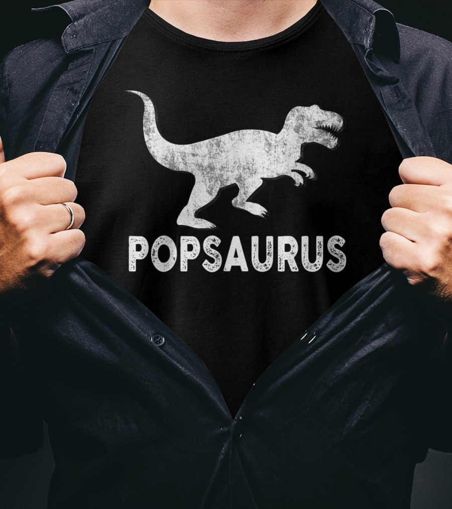 Popsaurus Dinosaur With T-Rex T-Shirt