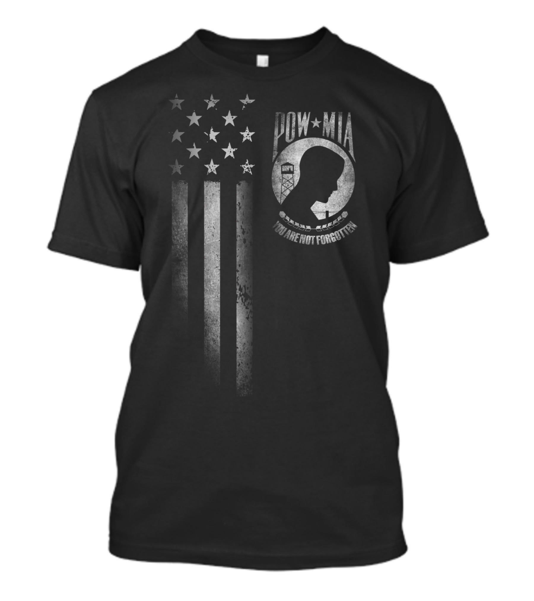 POW MIA You Are Not Forgotten American Flag T-Shirt