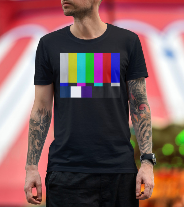 Premium T-Shirt: TV Test Pattern Test Card PAL NTSC Retro Colors T-Shirt TV Test Pattern Test Card PAL NTSC Retro Colors T-Shirt