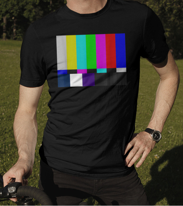 TV Test Pattern Test Card PAL NTSC Retro Colors T-Shirt