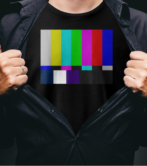 TV Test Pattern Test Card PAL NTSC Retro Colors T-Shirt