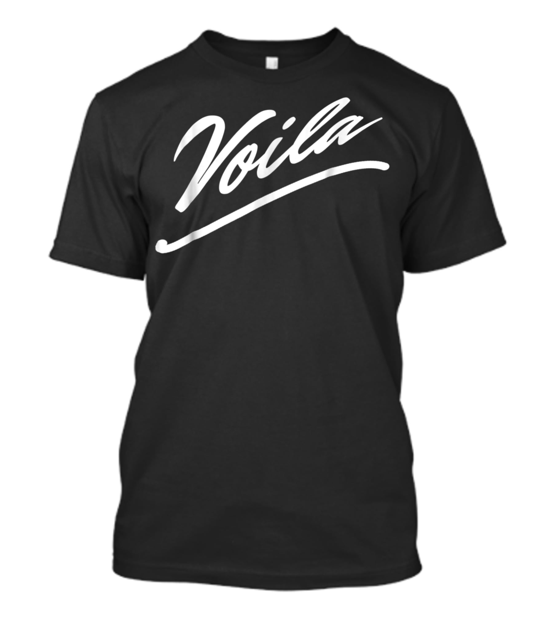 Voila French Saying Graphic Words En Black T-Shirt