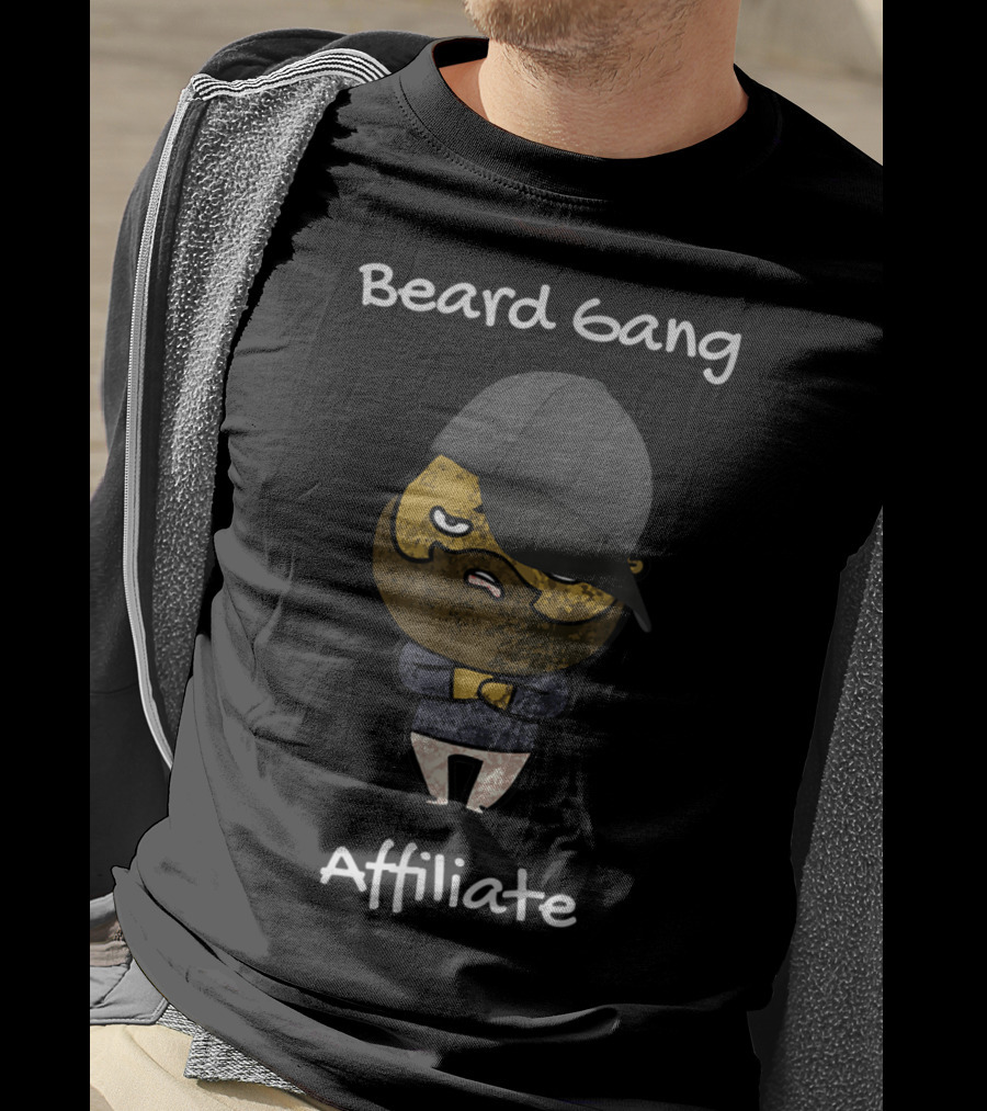 Beard Gang Cap-Wearing Affiliate Character T-Shirt