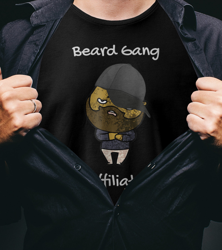 Beard Gang Cap-Wearing Affiliate Character T-Shirt