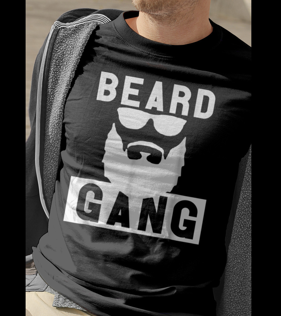 Beard Gang Beard And Mustache Sunglasses T-Shirt