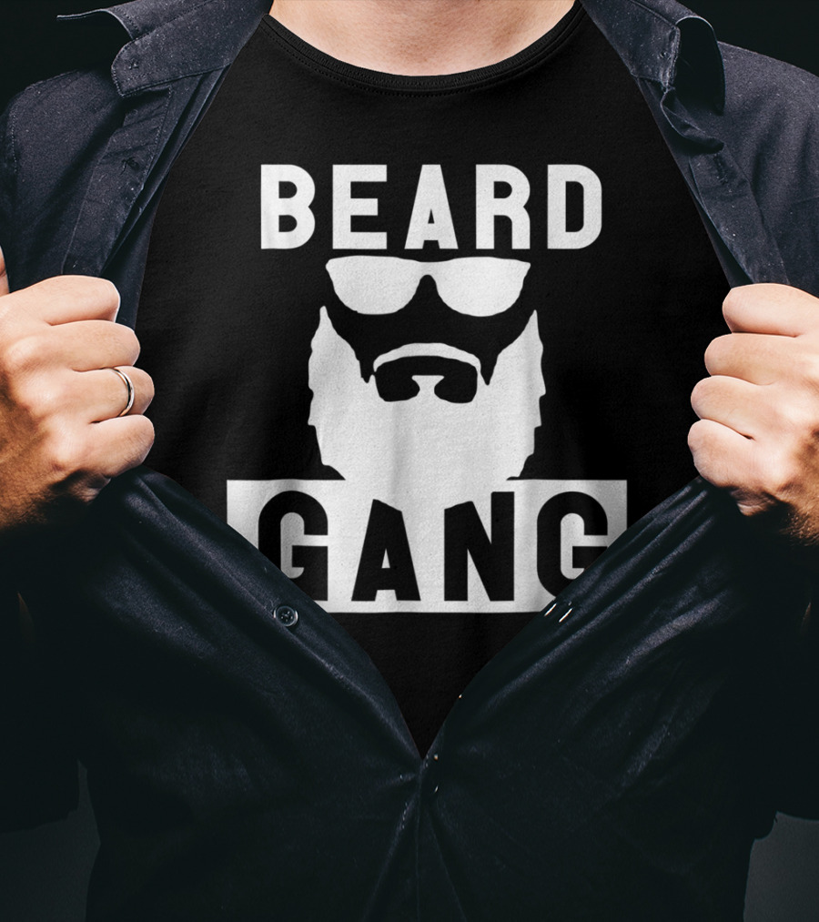 Beard Gang Beard And Mustache Sunglasses T-Shirt