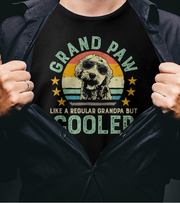 Grand Paw Retro Sunglasses Dog Like A Regular Grandpa But Cooler T-Shirt