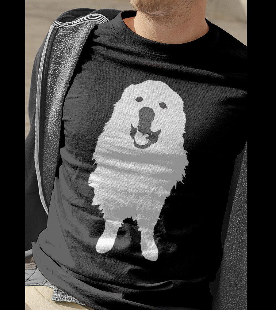 Great Pyrenees Dog Silhouette Smiling T-Shirt