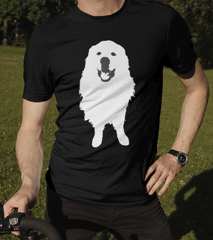 Great Pyrenees Dog Silhouette Smiling T-Shirt