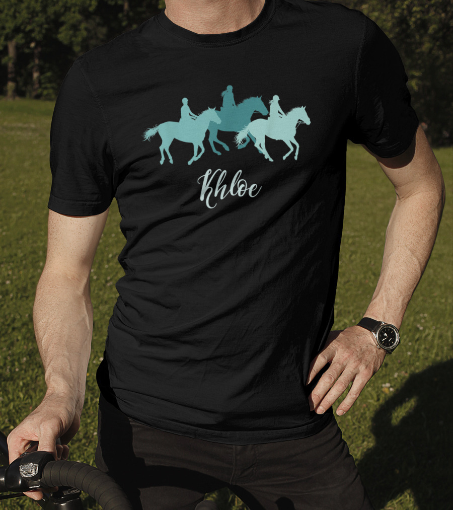 Khloe Personalized Horse Rider Birthday T-Shirt