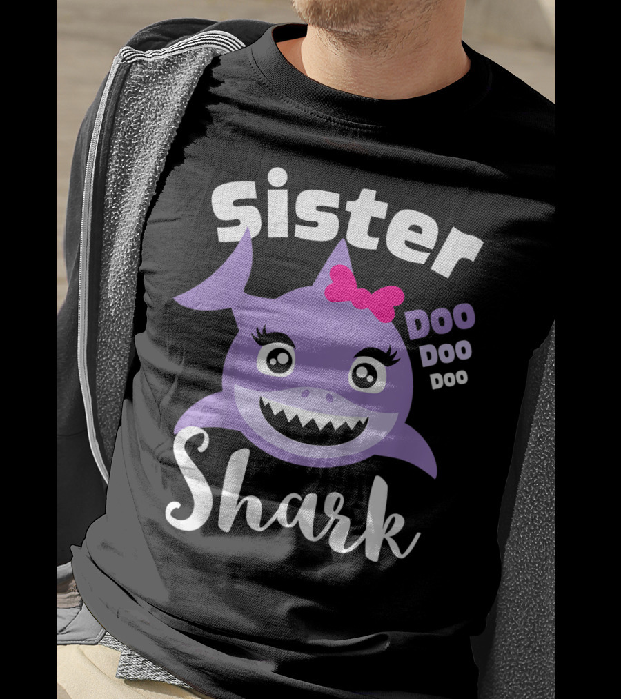 Sister Shark Doo Doo Doo Baby Shark Kids T-Shirt