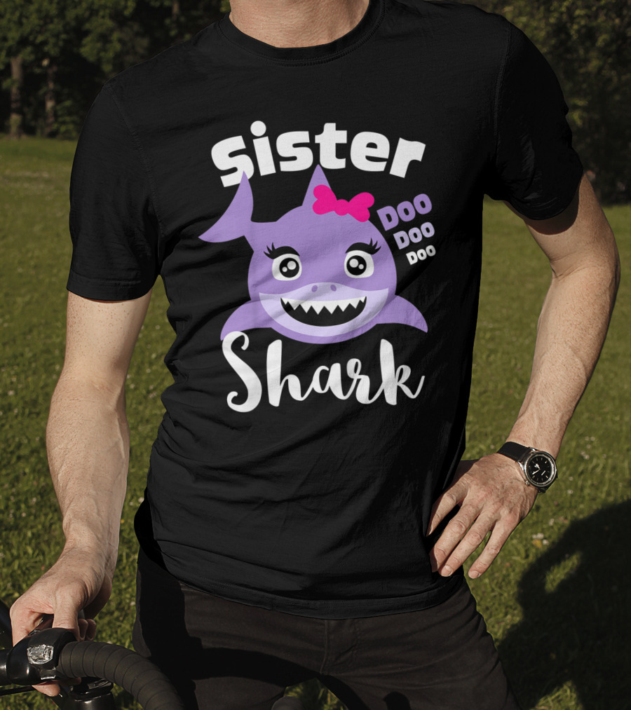 Sister Shark Doo Doo Doo Baby Shark Kids T-Shirt
