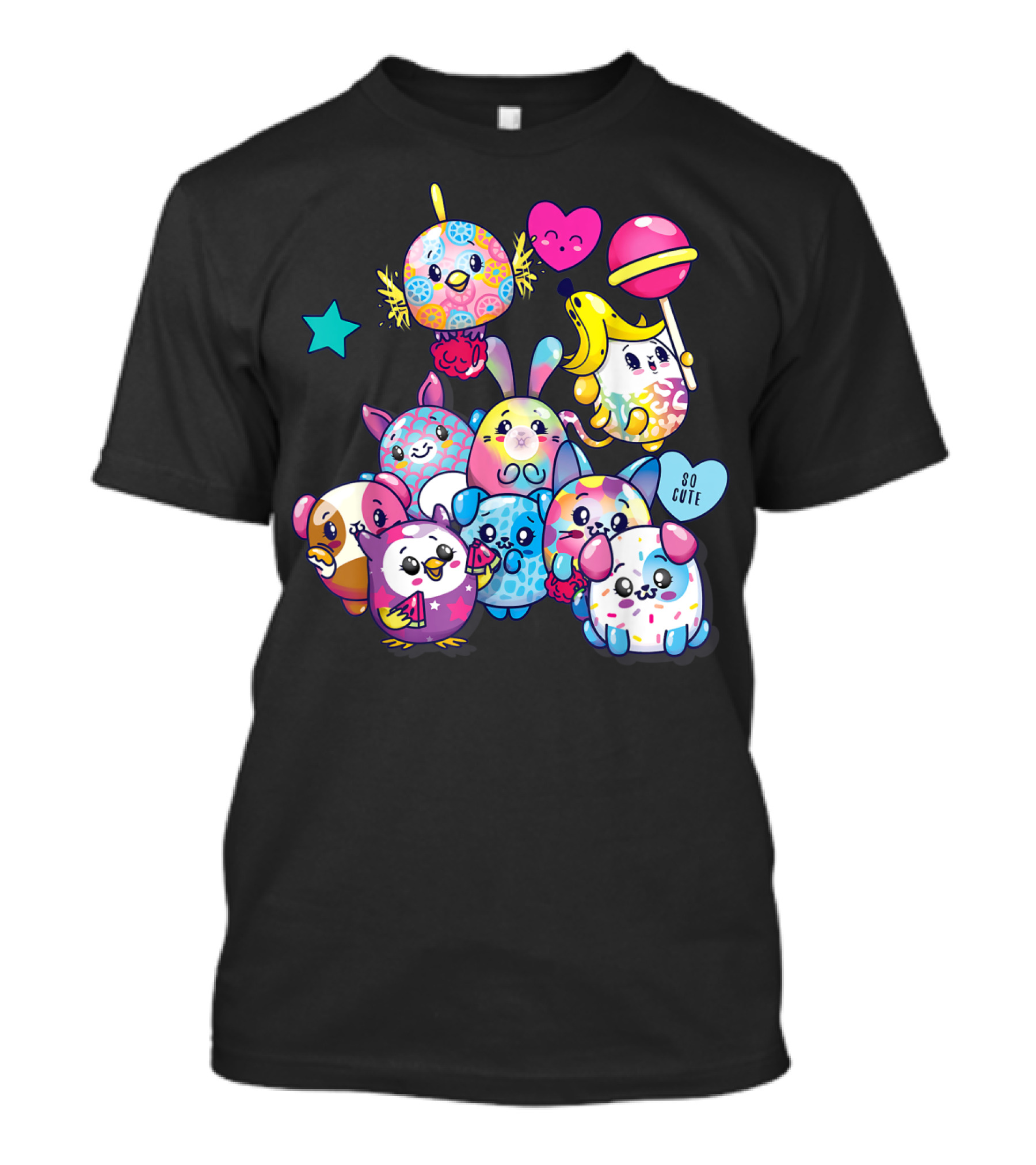 Pikmi Pops Friends So Cute Party With Colorful Characters T-Shirt