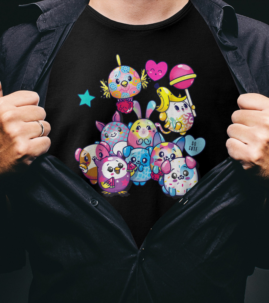 Pikmi Pops Friends So Cute Party With Colorful Characters T-Shirt