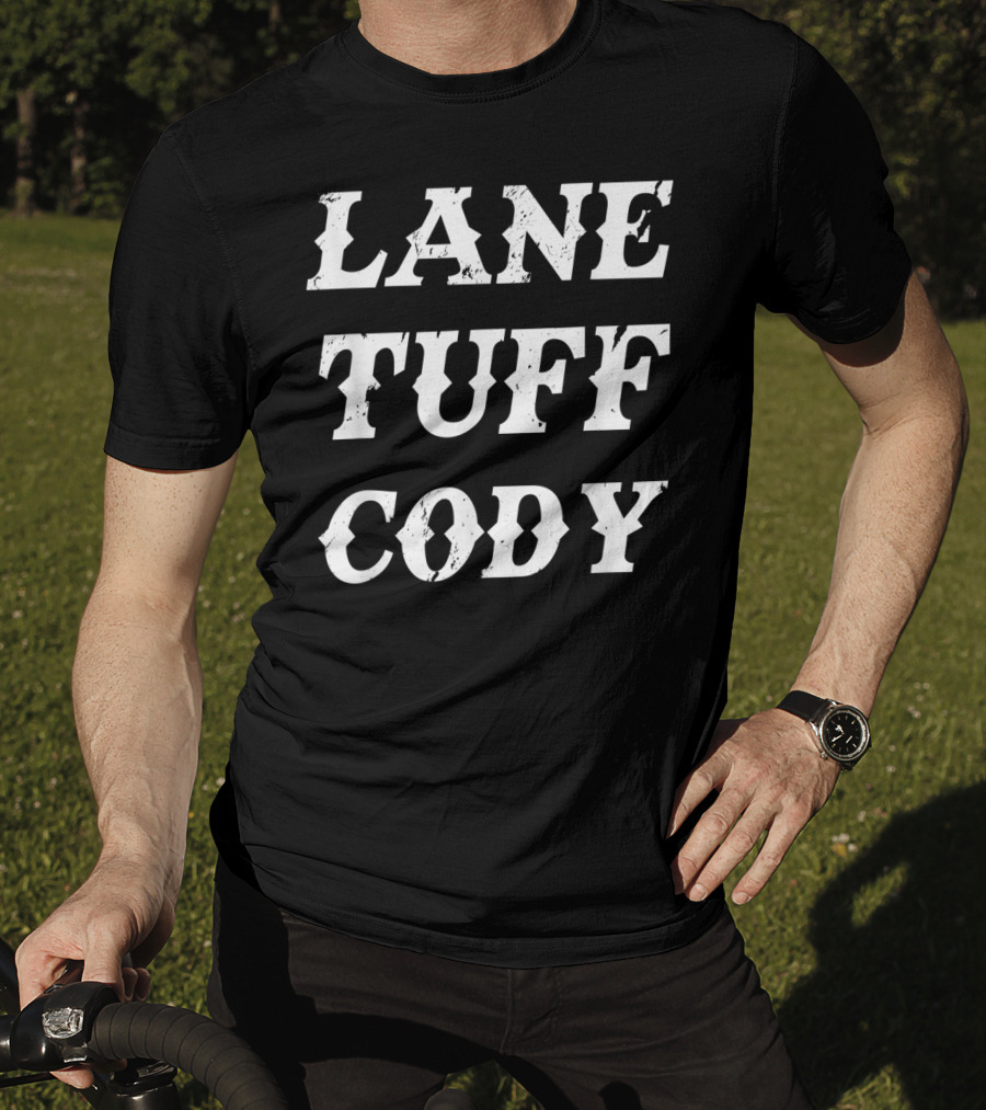 LANE TUFF CODY Western Style Rugged Text T-Shirt