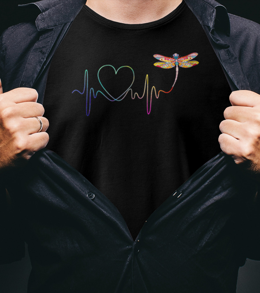 Heartbeat Love Dragonflies T-Shirt