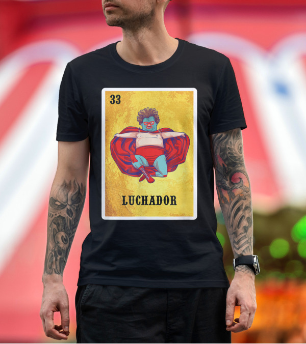 Premium T-Shirt: Luchador Masked Wrestler El Lucha Libre Number 33 T-Shirt Luchador Masked Wrestler El Lucha Libre Number 33 T-Shirt