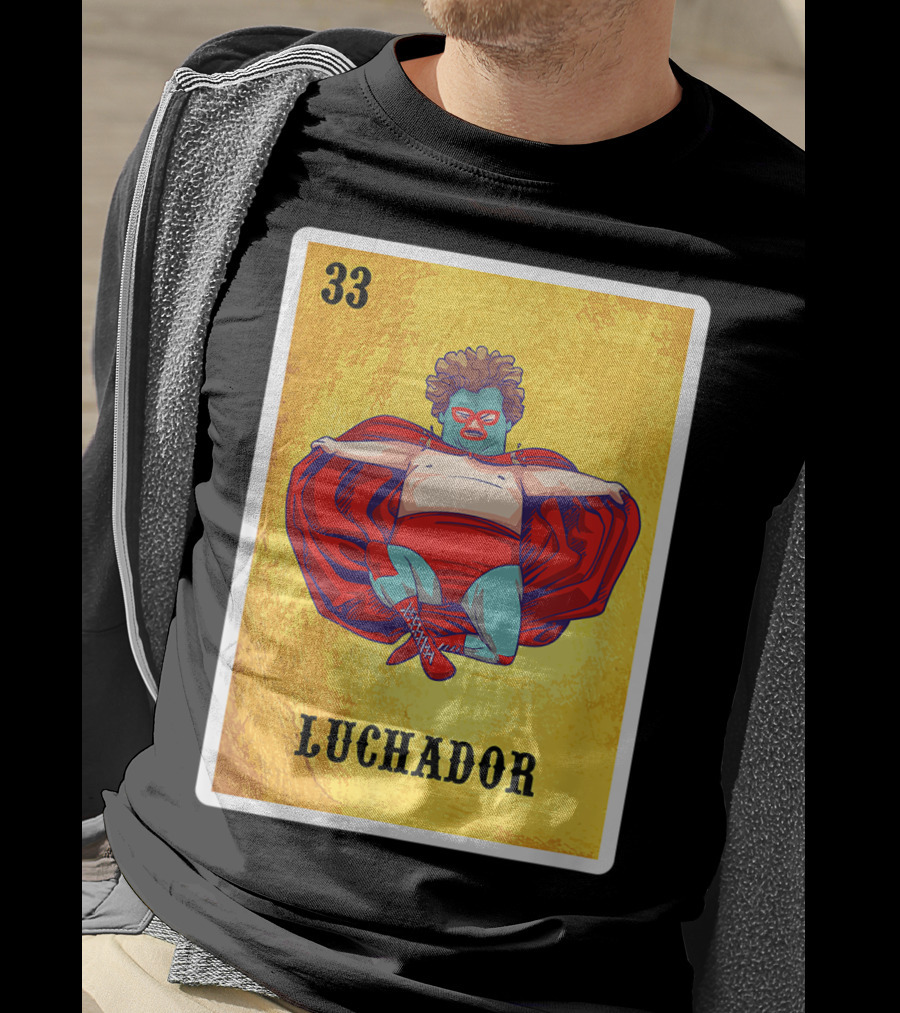 Luchador Masked Wrestler El Lucha Libre Number 33 T-Shirt