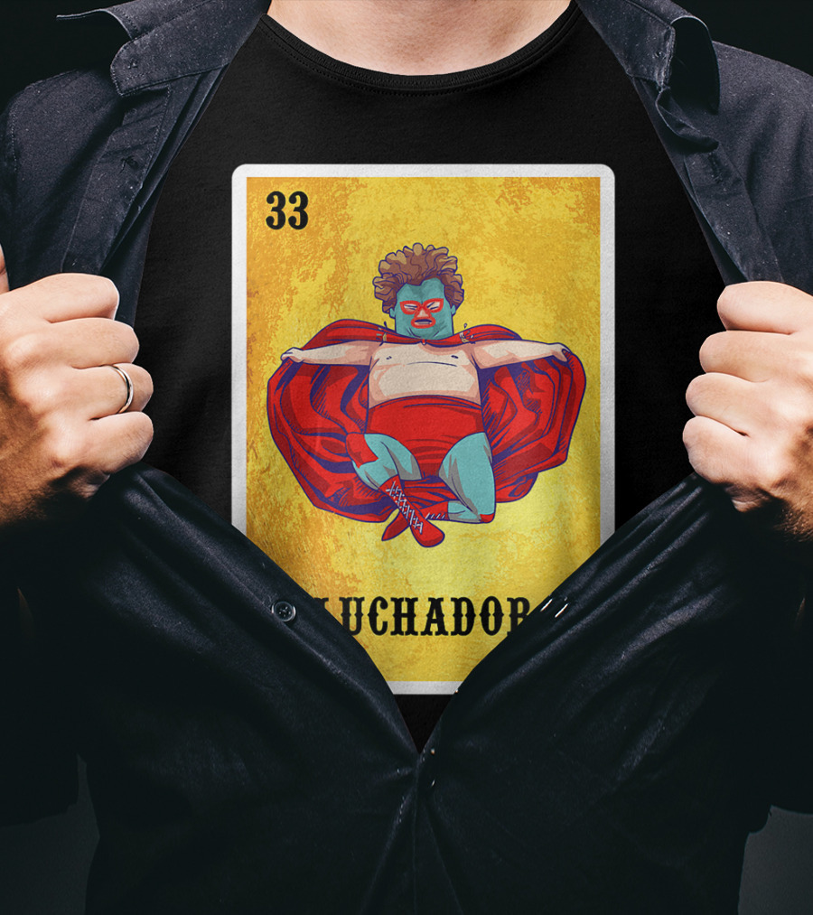 Luchador Masked Wrestler El Lucha Libre Number 33 T-Shirt