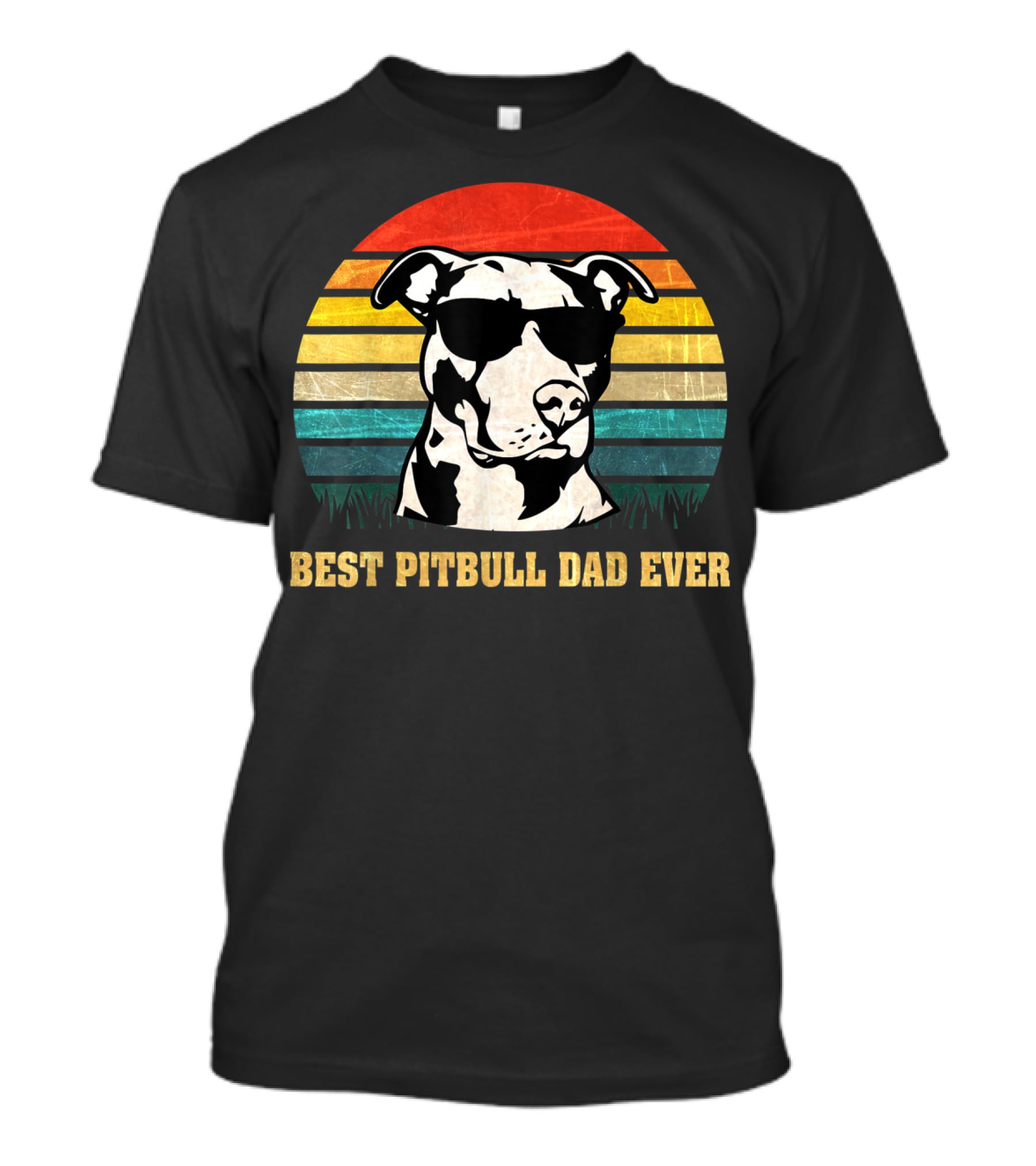 Best Pitbull Dad Ever Mens Father's Day T-Shirt