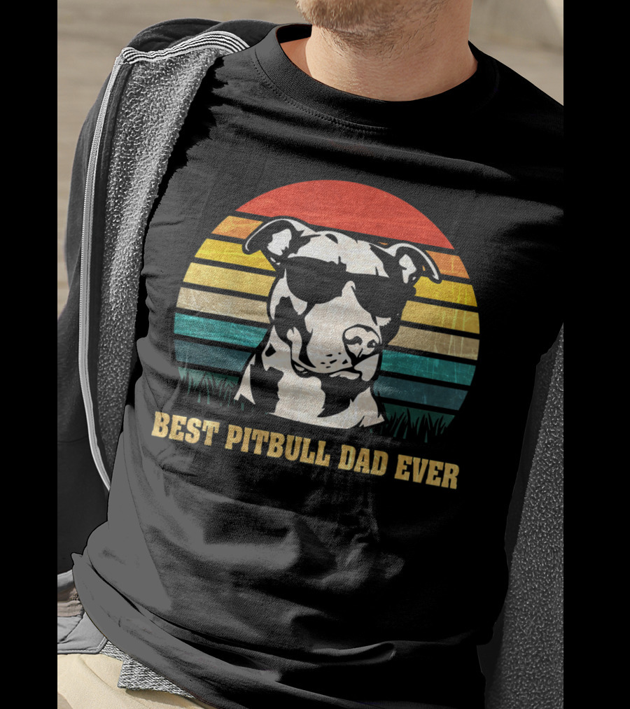 Best Pitbull Dad Ever Mens Father's Day T-Shirt