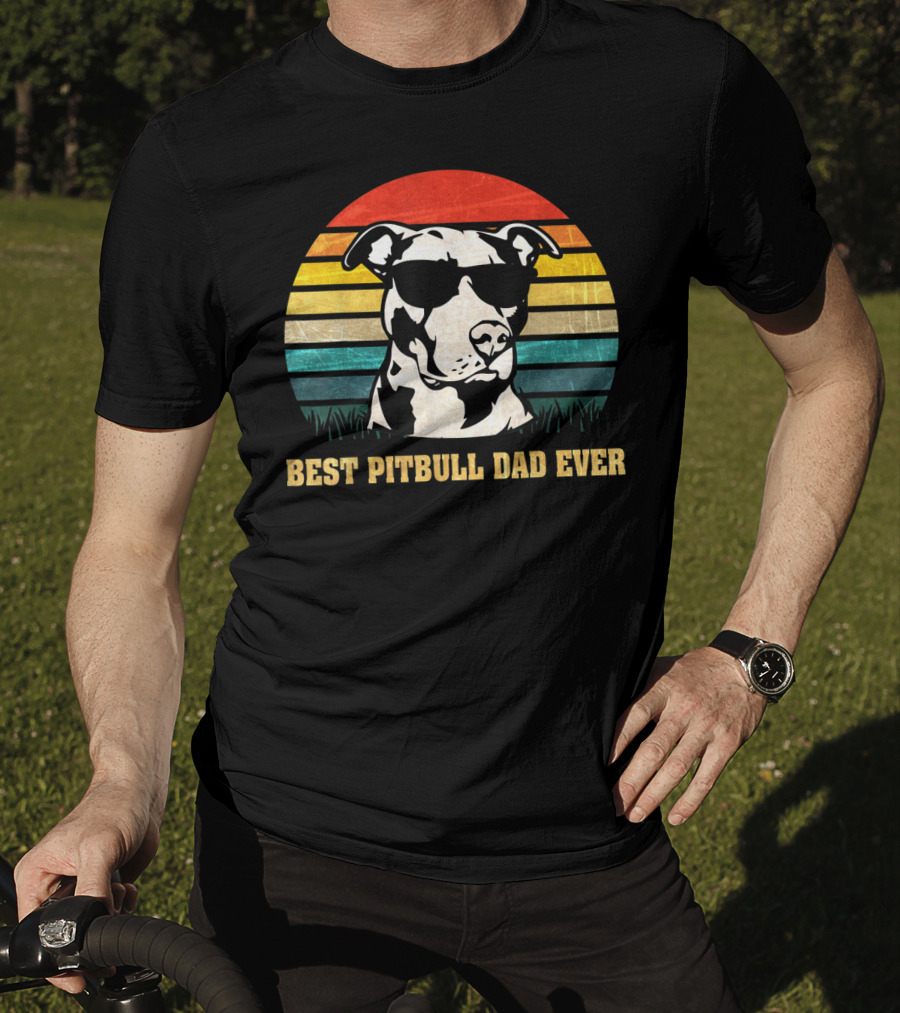 Best Pitbull Dad Ever Mens Father's Day T-Shirt