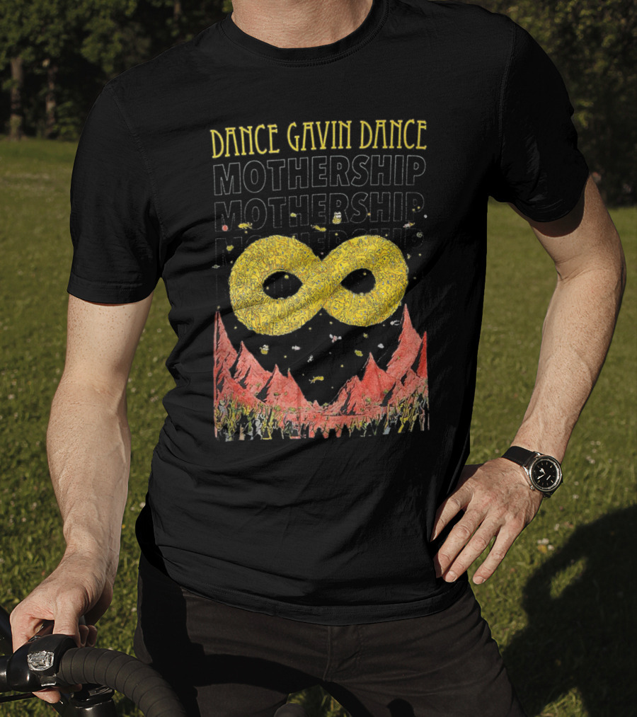 Dance Gavin Dance Mothership Infinite Symbol Red Mountain Scene T-Shirt