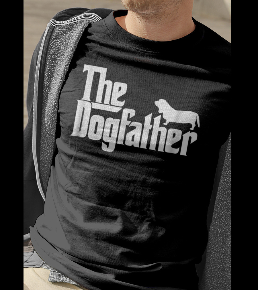 Mens The Dogfather Basset Hound Dad Father Dog T-Shirt