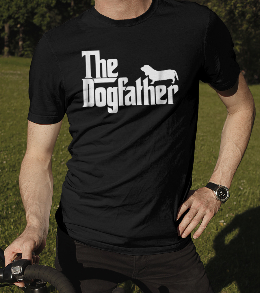 Mens The Dogfather Basset Hound Dad Father Dog T-Shirt