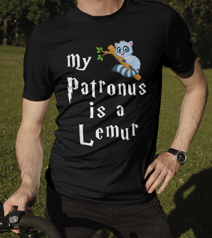 My Patronus Is A Lemur Cute Lemurs Magic Humor T-Shirt