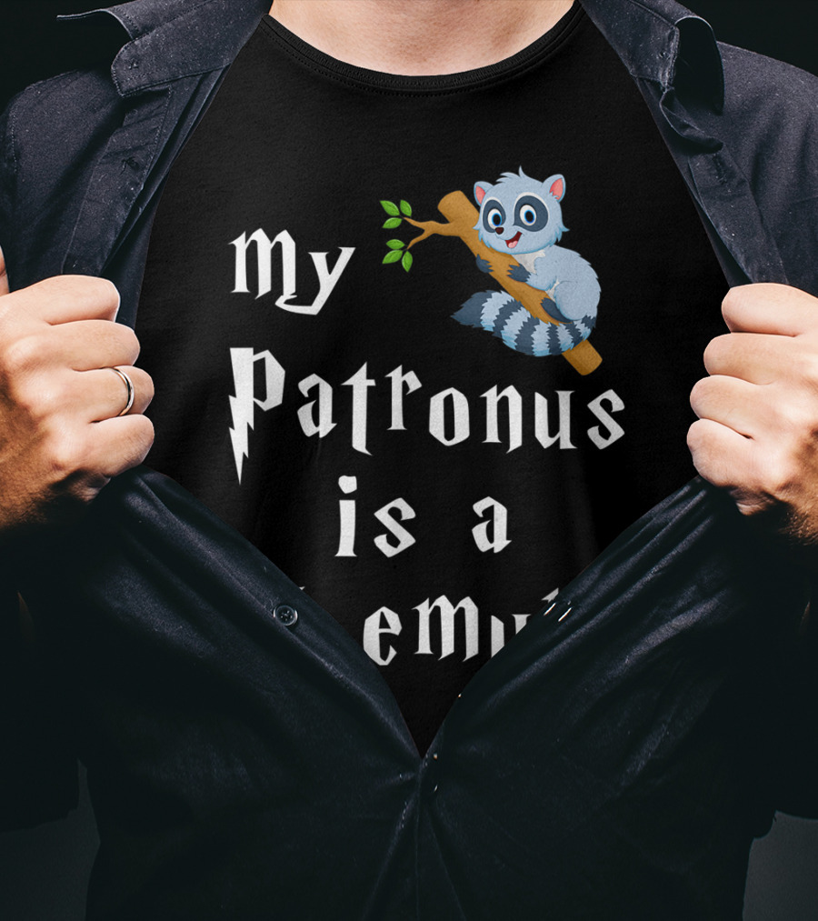 My Patronus Is A Lemur Cute Lemurs Magic Humor T-Shirt