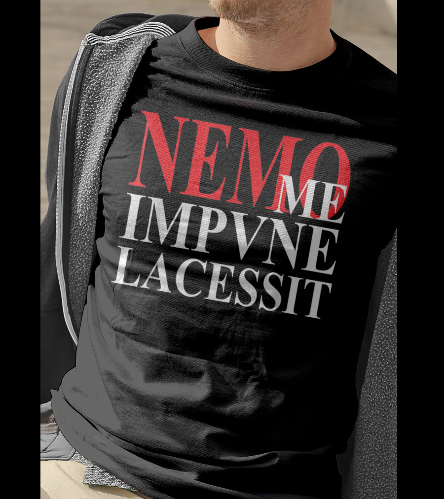 Nemo Me Impune Lacessit Old Latin Phrase Red And White T-Shirt