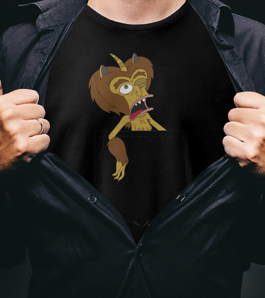 Big Mouth Hormone Monster Peek Netflix Pocket T-Shirt