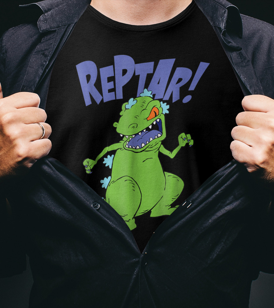 Reptar Rugrats Nickelodeon Animated Dinosaur Character T-Shirt