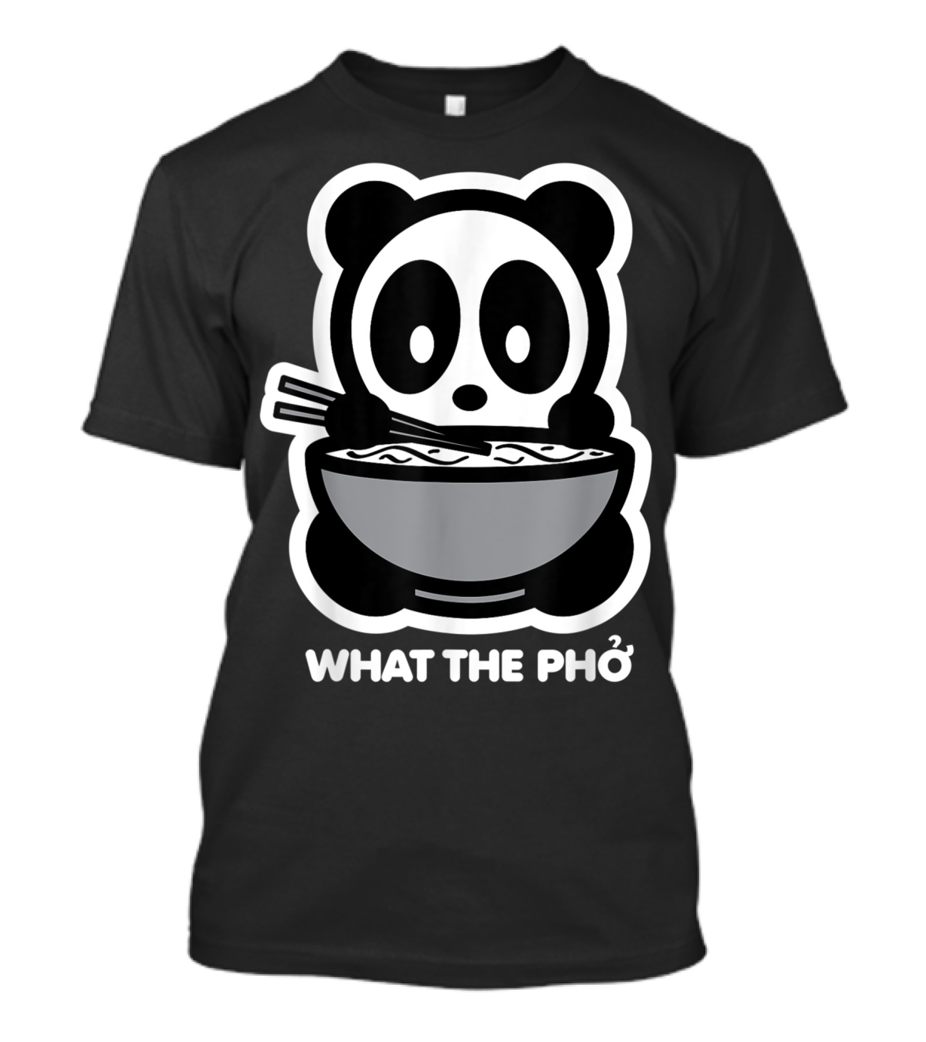 Panda What The Pho Bambu Brand Bear Eating Noodles T-Shirt