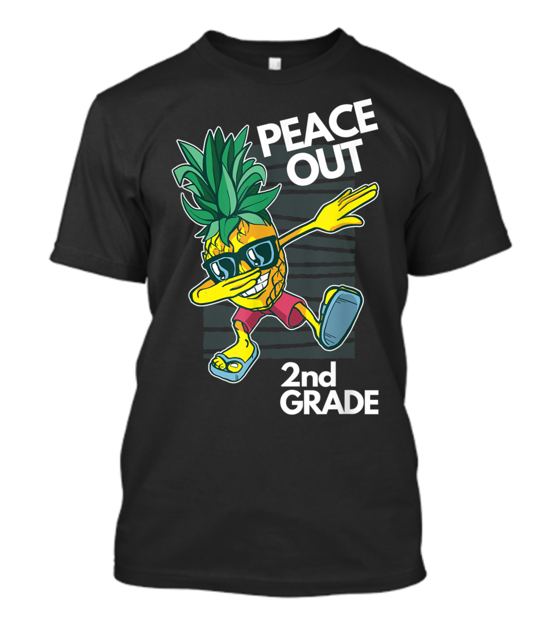 Peace Out Pineapple Dabbing 2nd Grade T-Shirt
