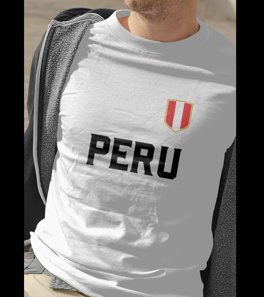 Peru Camiseta Peruvian Futbol Soccer Jersey With Flag T-Shirt
