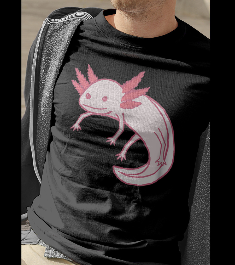 Pink Axolotl Cute Animal T-Shirt